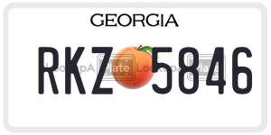 RKZ5846 license plate in Georgia
