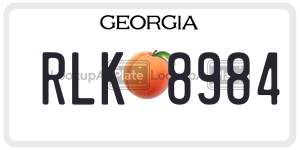 RLK8984  license plate in GA