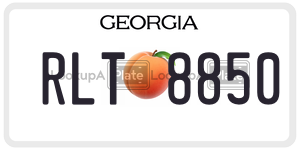 RLT8850  license plate in GA