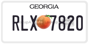 RLX7820  license plate in GA