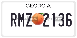 RMZ2136  license plate in GA