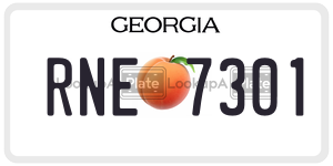 RNE7301  license plate in GA