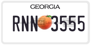 RNN3555  license plate in GA