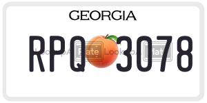 RPQ3078  license plate in GA