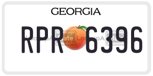 RPR6396  license plate in GA