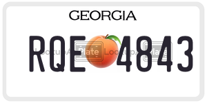 RQE4843  license plate in GA