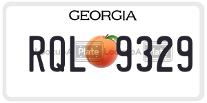 RQL9329  license plate in GA