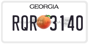 RQR3140  license plate in GA