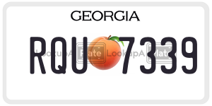 RQU7339  license plate in GA