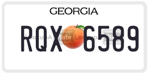 RQX6589  license plate in GA