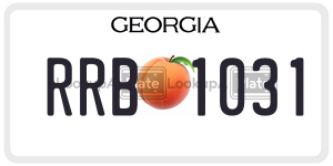 RRB1031  license plate in GA