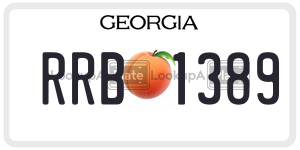 RRB1389  license plate in GA