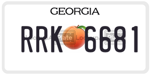 RRK6681  license plate in GA