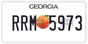 RRM5973  license plate in GA