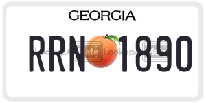 RRN1890  license plate in GA