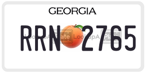 RRN2765  license plate in GA