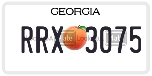 RRX3075  license plate in GA