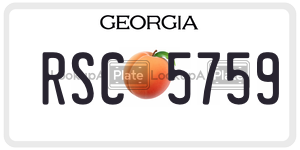 RSC5759  license plate in GA