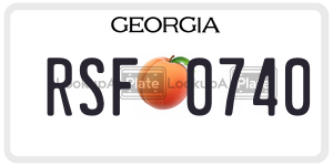 RSF0740  license plate in GA