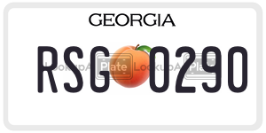 RSG0290  license plate in GA