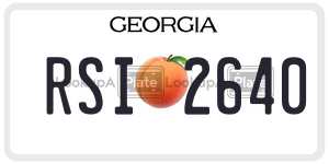 RSI2640 license plate in Georgia