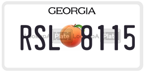 RSL8115 license plate in Georgia