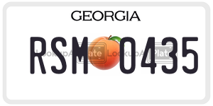 RSM0435  license plate in GA