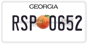 RSP0652 license plate in Georgia