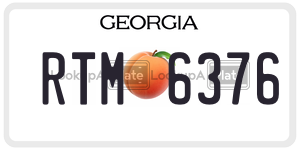 RTM6376  license plate in GA