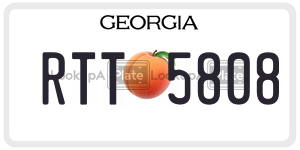 RTT5808  license plate in GA
