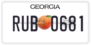 RUB0681  license plate in GA