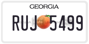 RUJ5499  license plate in GA
