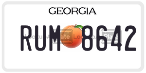 RUM8642 license plate in Georgia