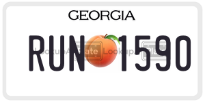 RUN1590  license plate in GA