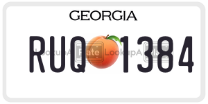 RUQ1384  license plate in GA