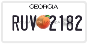 RUV2182 license plate in Georgia