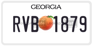 RVB1879 license plate in Georgia