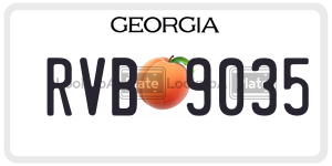 RVB9035 license plate in Georgia