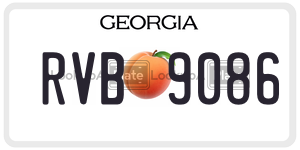 RVB9086 license plate in Georgia