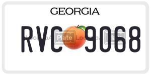 RVC9068  license plate in GA