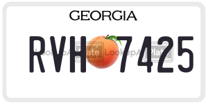 RVH7425 license plate in Georgia