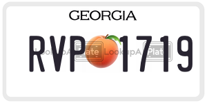 RVP1719 license plate in Georgia