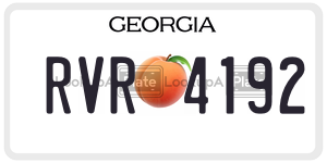 RVR4192 license plate in Georgia