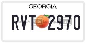 RVT2970 license plate in Georgia