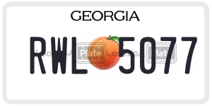 RWL5077 license plate in Georgia