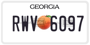RWV6097 license plate in Georgia