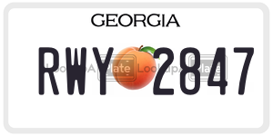 RWY2847  license plate in GA