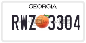 RWZ3304 license plate in Georgia