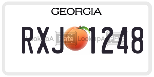 RXJ1248 license plate in Georgia