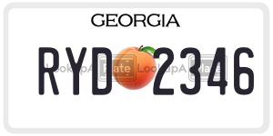RYD2346  license plate in GA
